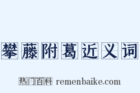攀藤附葛近义词是什么意思的图片